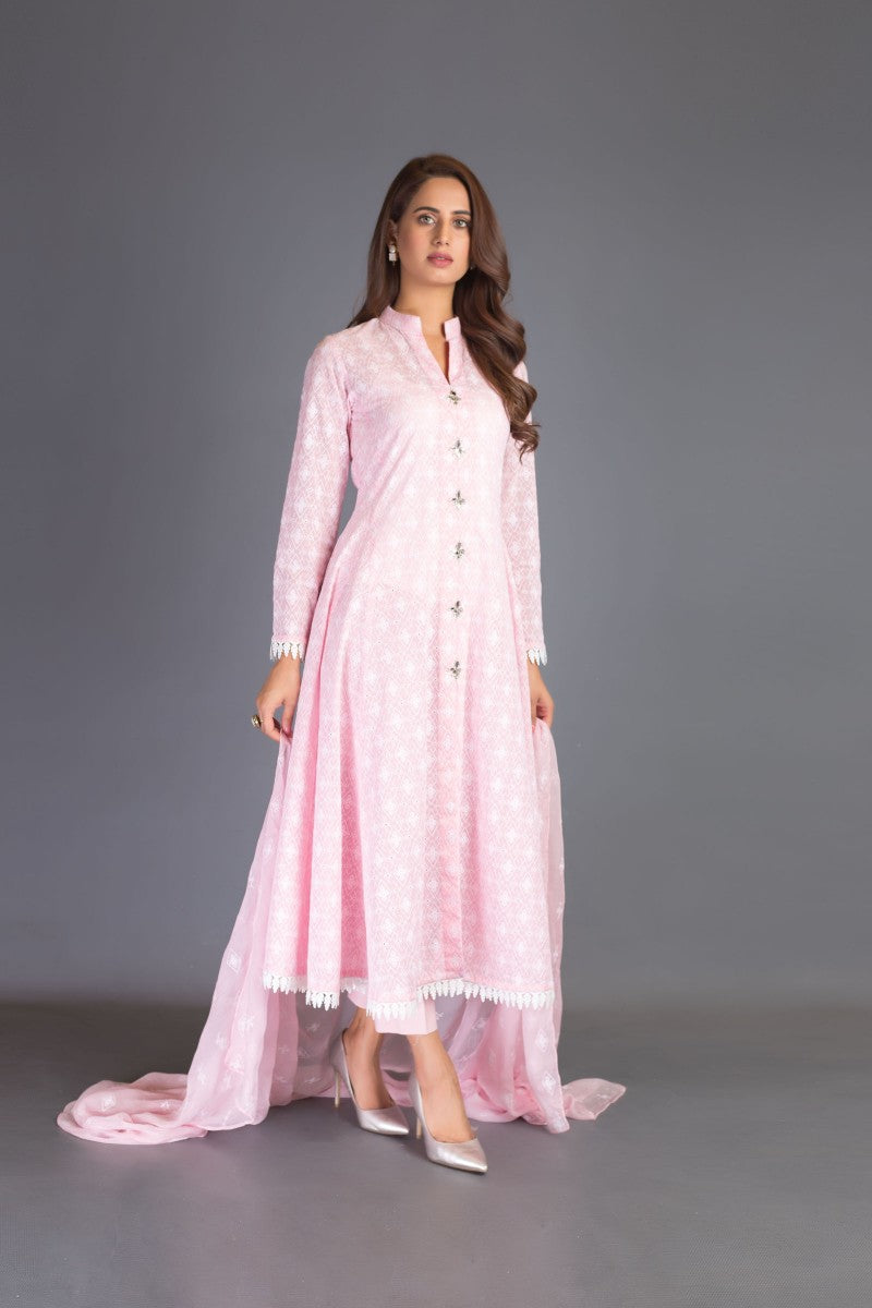 Bareeze Charming Chikankari Er680 Pink Dress