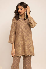 Khaadi Classic Kameez, BROWN Festive Pret Formals