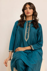 Khaadi Classic Kameez, BLUE Festive Pret Formals