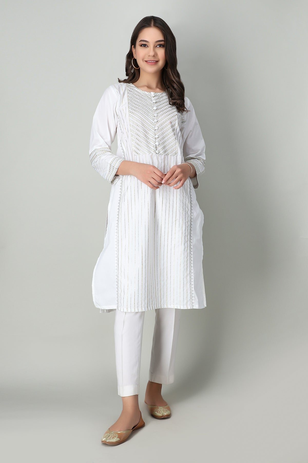 Khaadi ETE20303 WHITE Lawn Pret 2021 Sara Clothes Khaadi ETE20303 WHITE Lawn Pret 2021 Sara Clothes