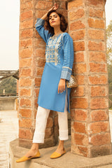 Khaadi ETE20305 BLUE  Lawn Pret 2021