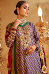 Alkaram FC-W-20H-22-3-Dark Purple Festive Winter Collection