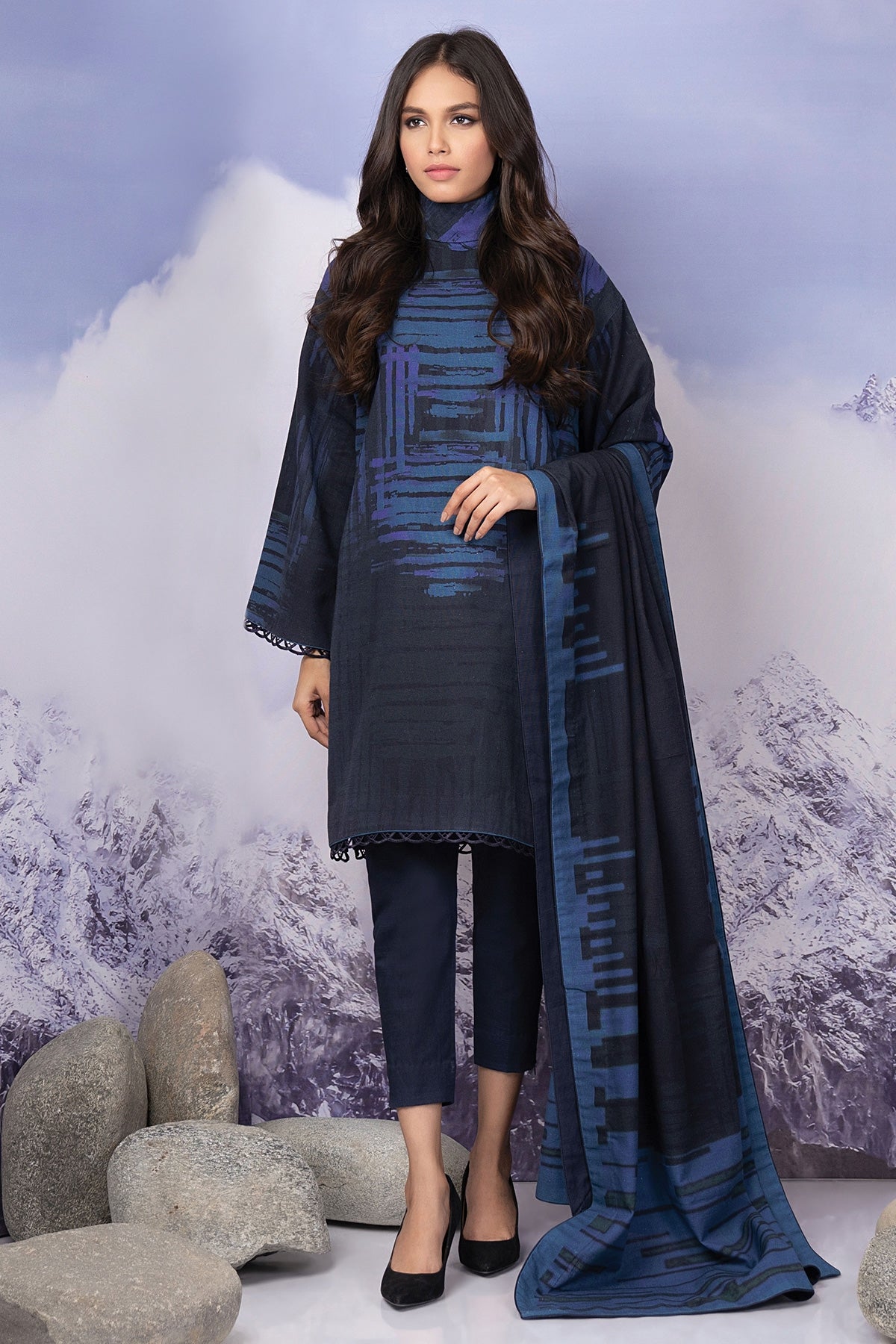 Alkaram FW-02-21-BLUE Winter Collection 2021