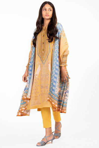 Alkaram FW-06-22-Yellow Winter Collection 2022