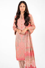 Alkaram FW-09-22-Coral Pink Winter Collection 2022