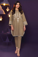 AlKaram Fw-38-20 Beige Winter Collection 2020