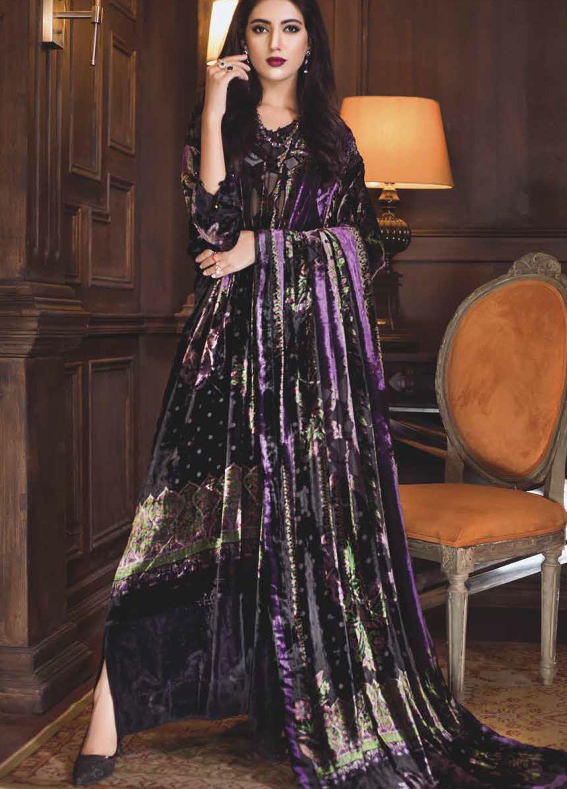 Velvet dresses cheap by gul ahmed