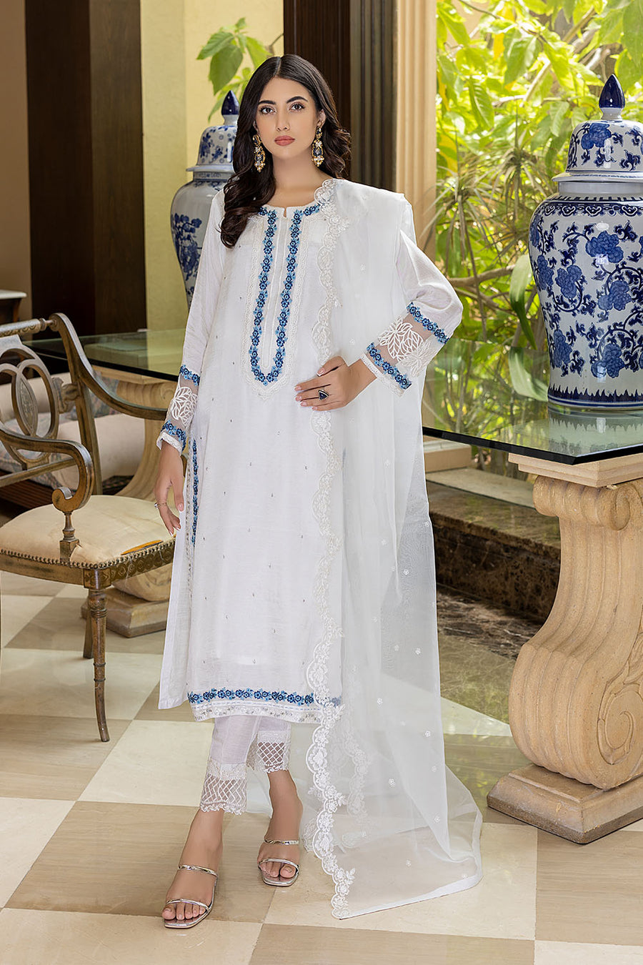Azure Clothes Azure Heaven Mist Luxury Prets 2022 – Sara Clothes