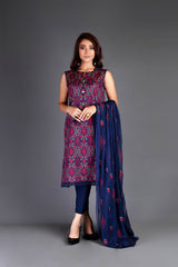 Bareeze Huner Kada 1 Bnl1008 Navy Blue Dress