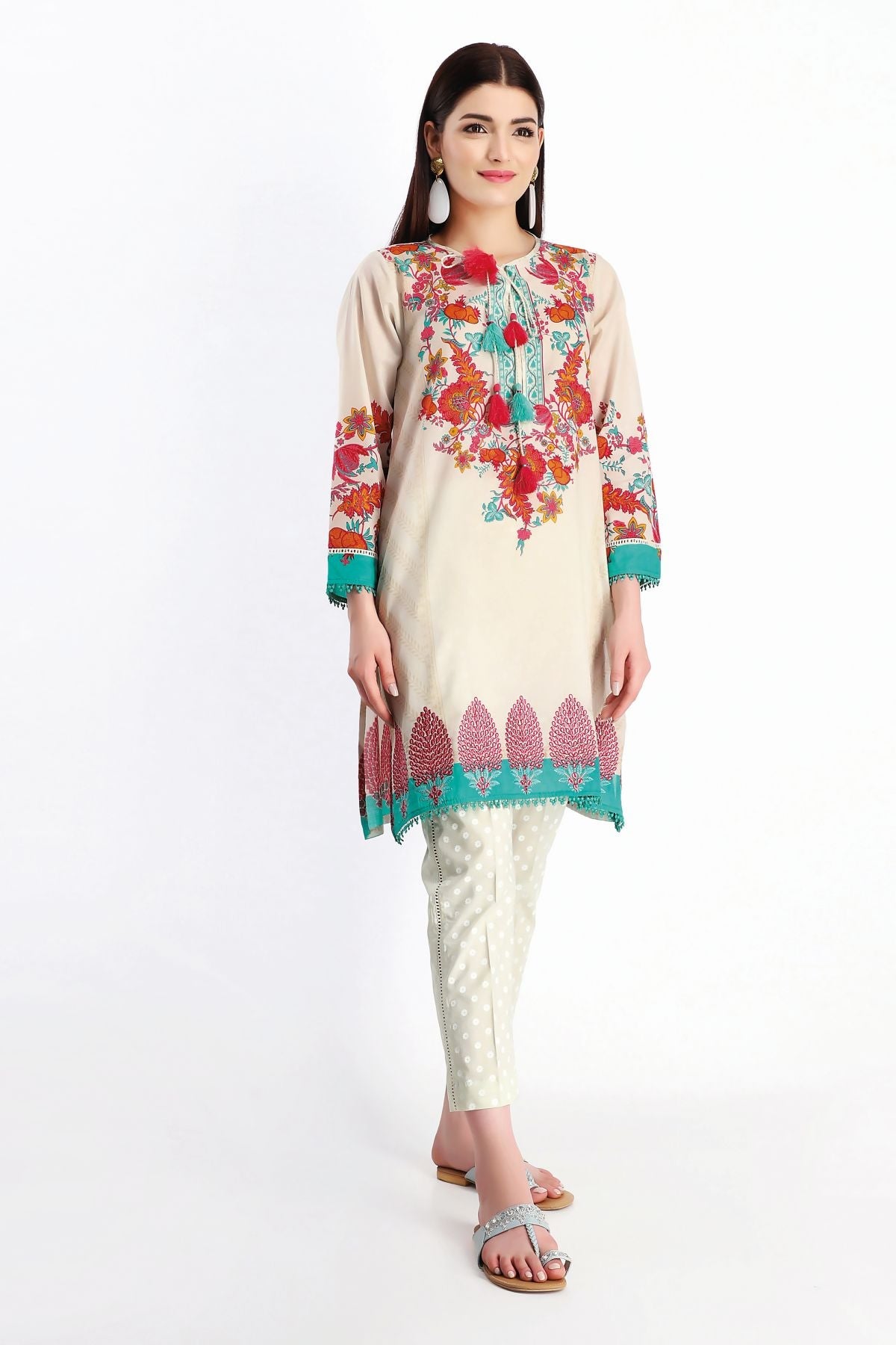 Khaadi I20209 Off white Summer Collection 2020