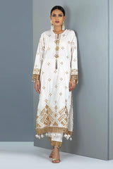 Khaadi Ic21302 White Autumn Collection 2021