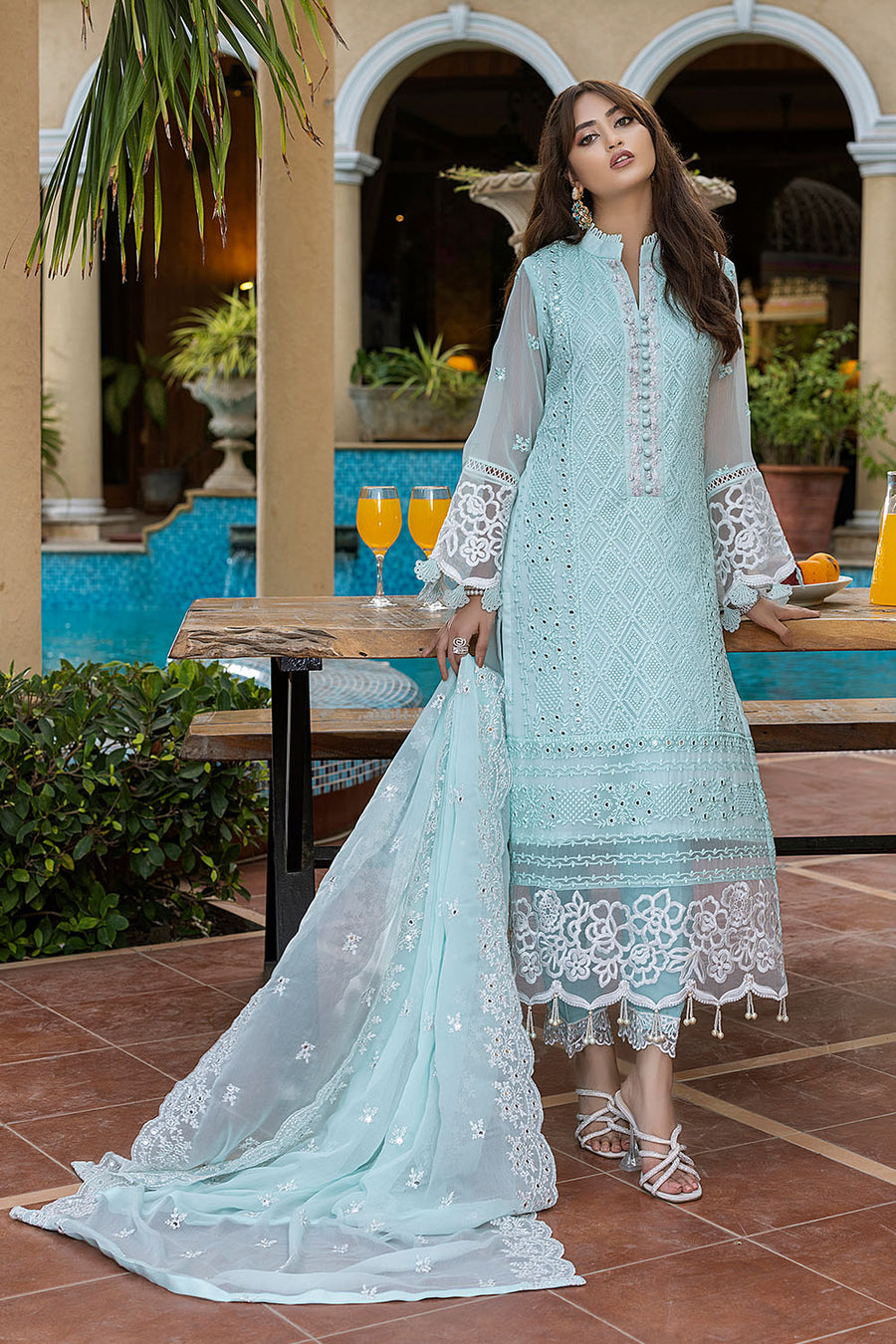 ice green color dress Mint Breeze Gown | Liylah