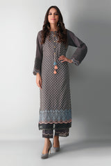 Khaadi Is21302 Grey Autumn Collection 2021