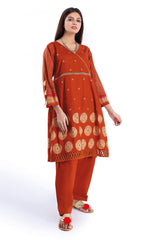 Khaadi J20217 Orange Summer Collection 2020