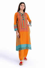 Khaadi J20219 Orange Summer Collection 2020