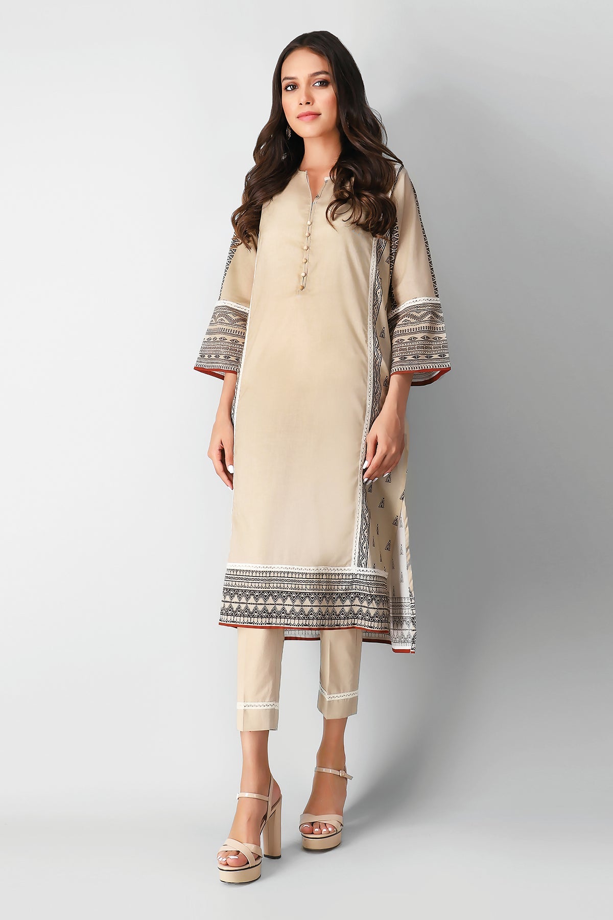 Khaadi J210216 Beige Eid Collection 2021