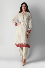 Khaadi J21394 Off-white Autumn Collection 2021