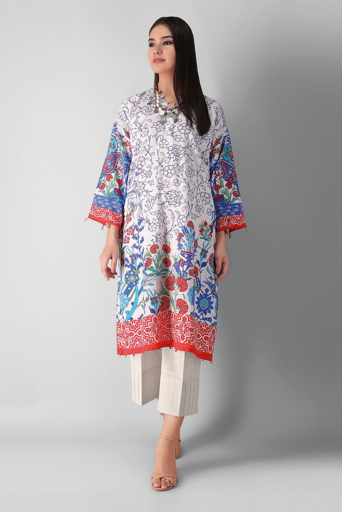 Khaadi Jk21410 White Winter 2021 Sara Clothes