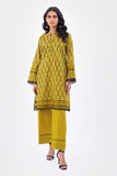 Khaadi J L JLA22215 Yellow Cambric Lawn 2022