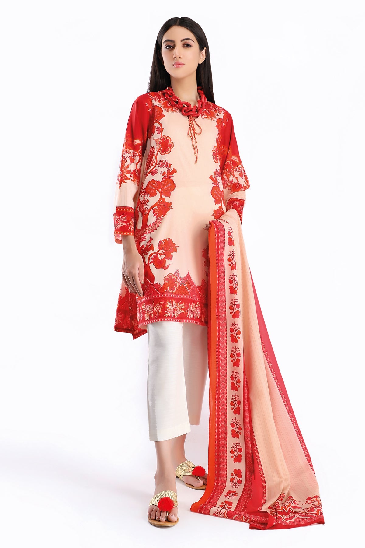 Khaadi L20224 Red Summer Collection 2020
