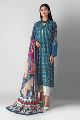 Khaadi L21331 Blue Autumn Collection 2021