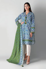 Khaadi L21336 Blue Autumn Collection 2021