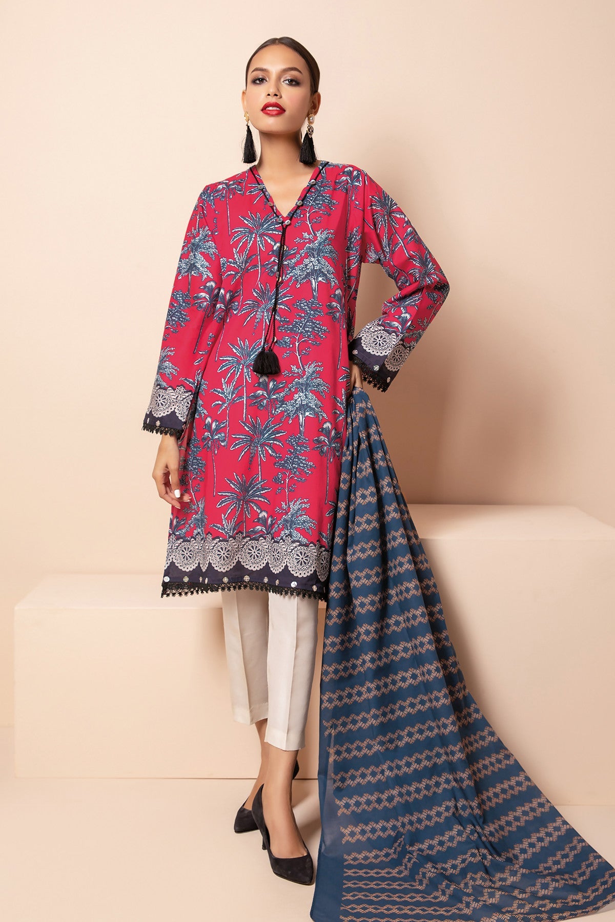 Khaadi Online Khadi Pakistani Clothes Khaadi L22128 Pink Summer
