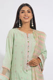 Zellbury Embroidered Shirt Shalwar Dupatta  - Cool Mint Green -  Jacquard Suit Signature Lawn Collection 2024