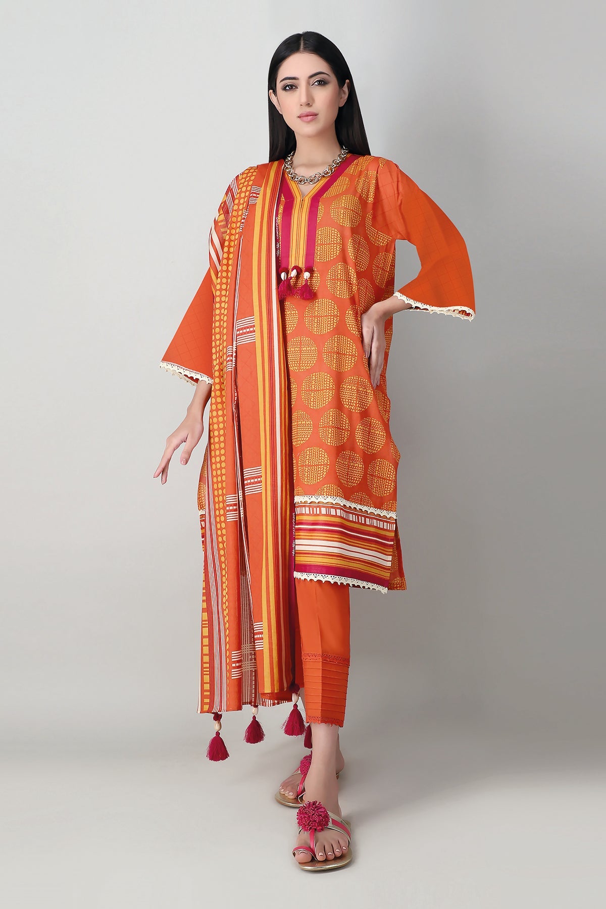 khaadi orange dress Where warmth meets artistry. Khaadi Ready To Wear Collection. (Ready to Wear, Winter Collection, Co ords, Khaadi, Wear Yourself)