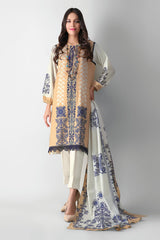 Khaadi M21306 Beige Autumn Collection 2021