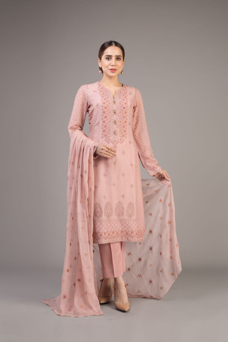 Bareeze Majesty Range Ch3363 Light Pink Dress Sara Clothes Bareeze Majesty Range Ch3363 Light Pink Dress Sara Clothes