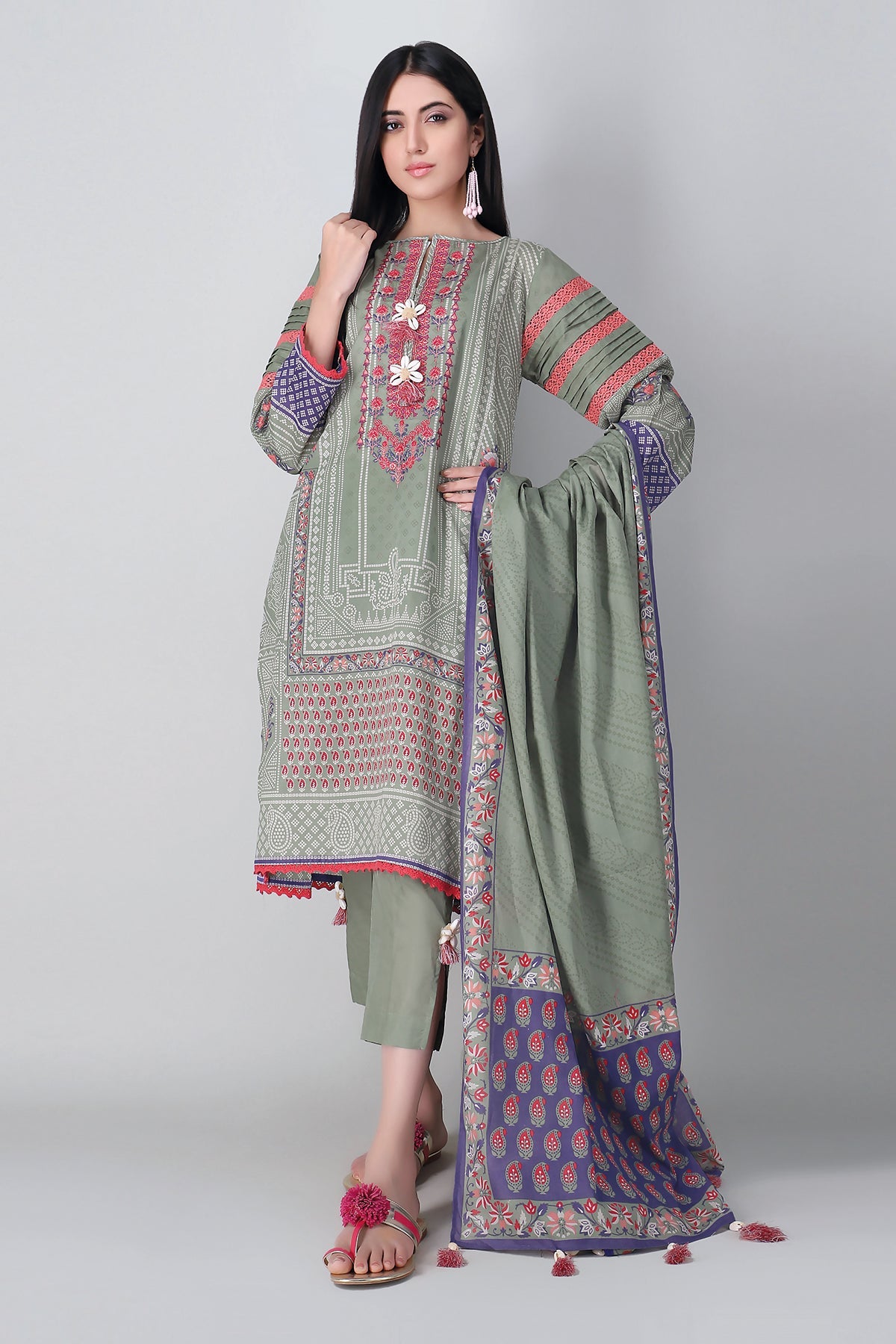 Summer Khaadi Sale Khaadi M20209 Yellow Summer Collection 2020