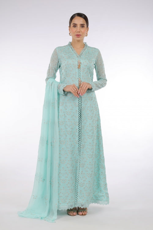 Bareeze MC1073 Aqua Festive Embroidered Formal Collection Sara Clothes