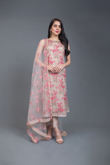 Bareeze Rose Cart Mc613 Beige Dress