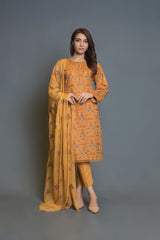 Bareeze Ethnic Essence Mc641 Mustard Dress