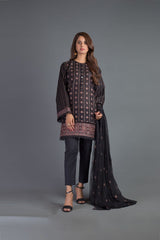 Bareeze Fun E Ajrak Mc705 Black Dress