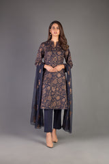 Bareeze Darpan 1 Mc730 Navy Blue Dress