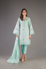 Bareeze Sargam Mc743 Aqua Dress