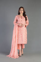 Bareeze Canvas Mc764 Pink Dress