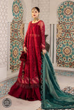 Maria B  MPC-21-102-Cherry red with Shades of Teal Chiffon Vol 1 2022