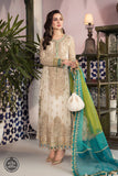 Maria B  MPC-21-107-Cream and Ferozi Chiffon Vol 1 2022