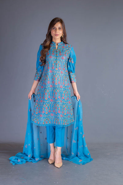 Bareeze Mughal Grace Ch3186 Blue Dress – Sara Clothes