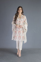 Bareeze Mughal Grace Ch3186 Cream Dress