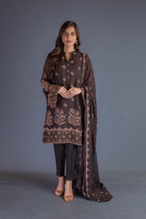 Bareeze Mukesh Range Bnl1081 Brown Dress