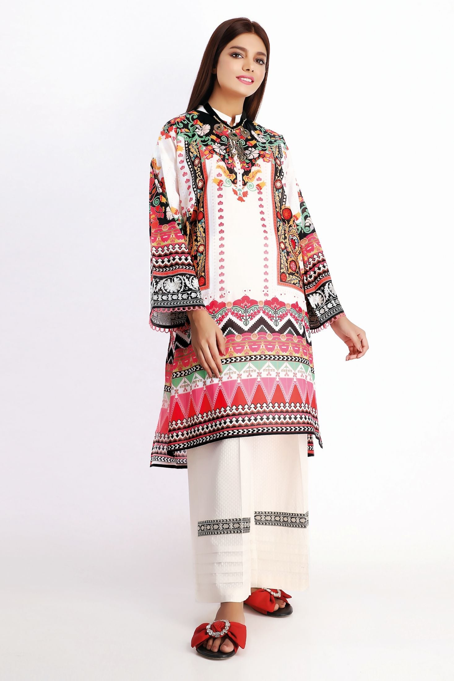 Khaadi N20206 White Summer Collection 2020