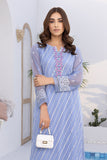 Azure Nymphaea Embroidered Shirt