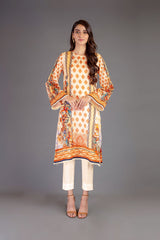 Bareeze Printed Pr15 Beige Dress