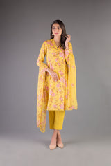 Bareeze Printed Pr943 Yellow Dress