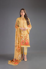 Bareeze Printed Pr835 Yellow Dress