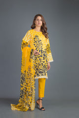 Bareeze Printed Pr867 Yellow Dress